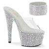 Pleaser - BEJEWELED712MS Mules à talons - Transparent/Couleur argent Product image